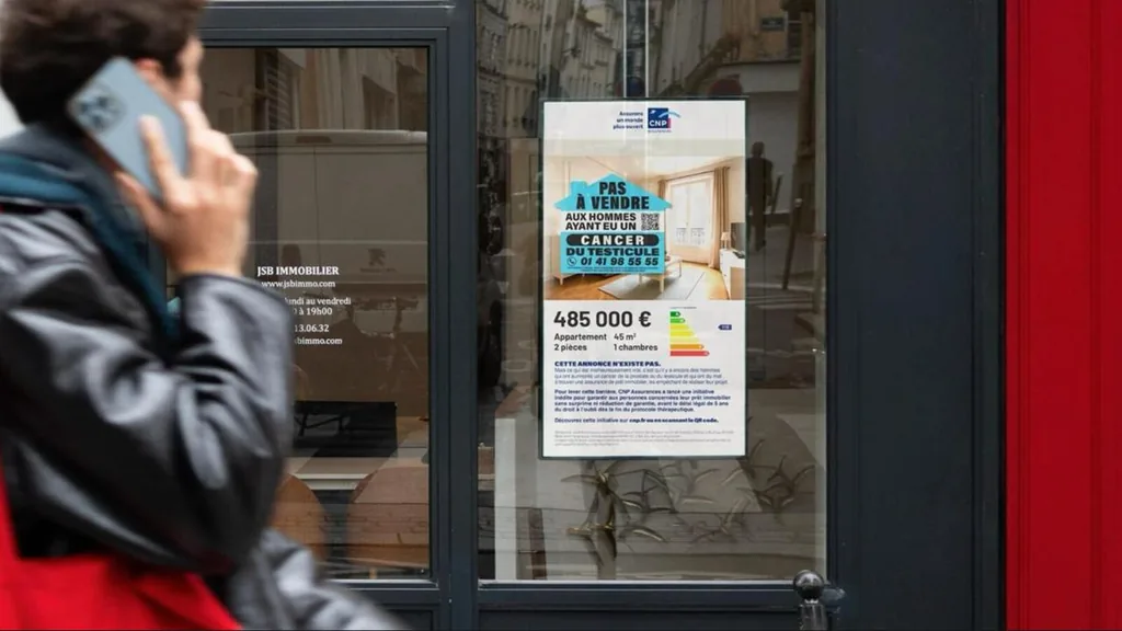 Visite immobilière du film Pas à vendre, CNP Assurances